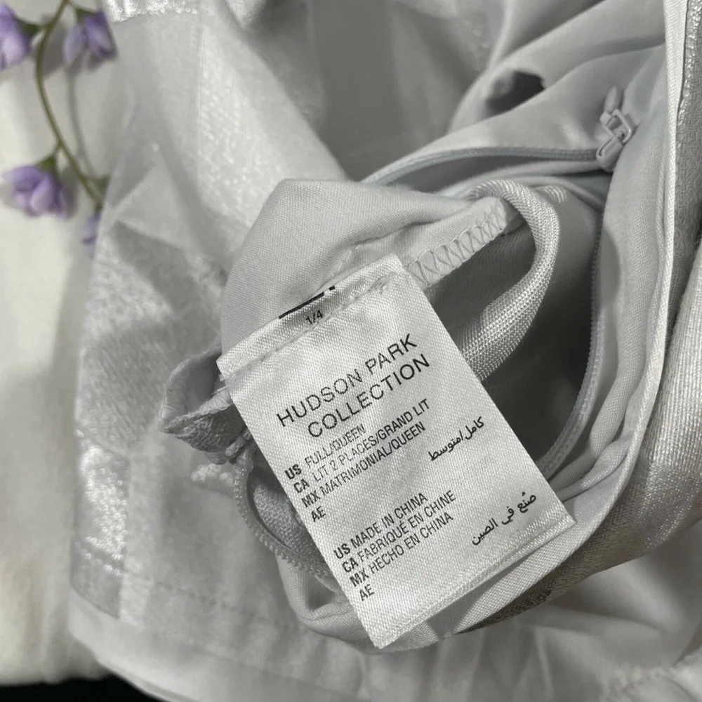 NEW $400 Hudson Park Collection [ Full‎ / Queen ] Facets Duvet Cover Only #D299